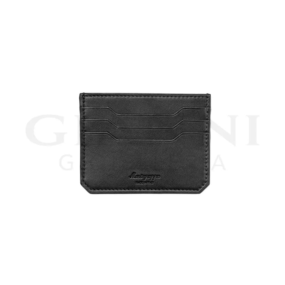 Portacarte Montegrappa - Signet Series 3 + 3 CC Pelle Liscia Nera - Porta Carte