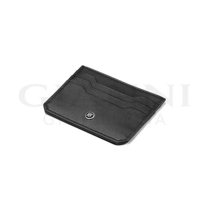 Portacarte Montegrappa - Signet Series 3 + 3 CC Pelle Liscia Nera - Porta Carte