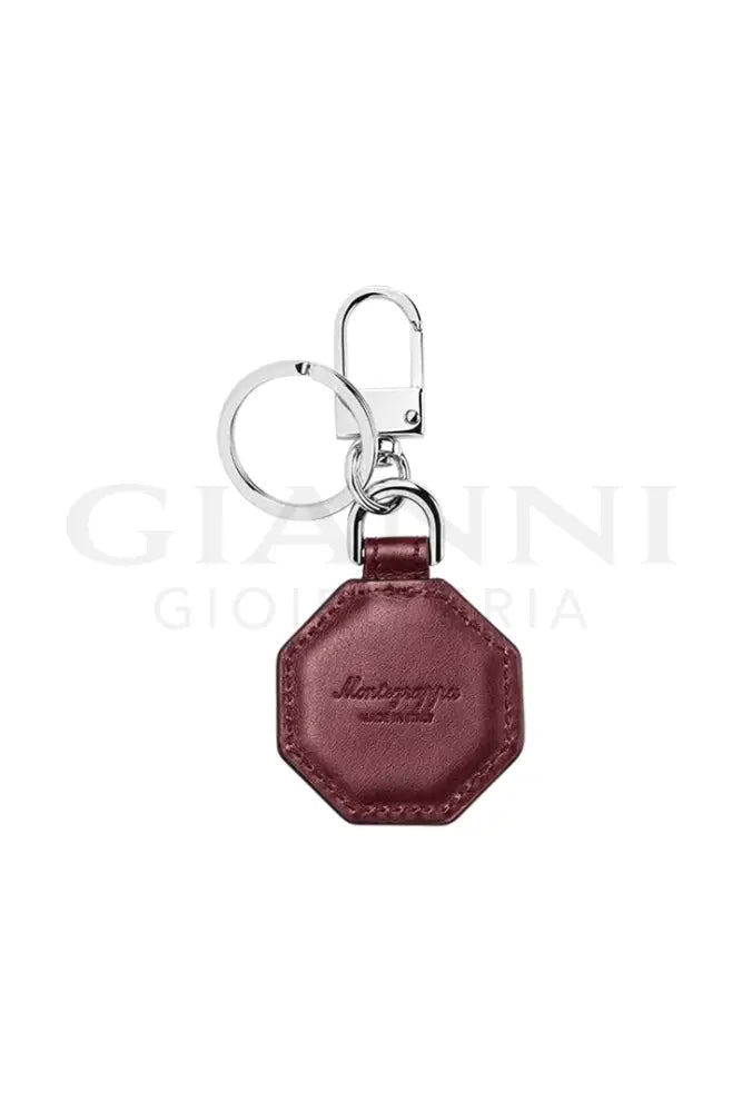 Portachiavi Montegrappa - Signet Series Otto Pelle Liscia Bordeaux - Portachiavi