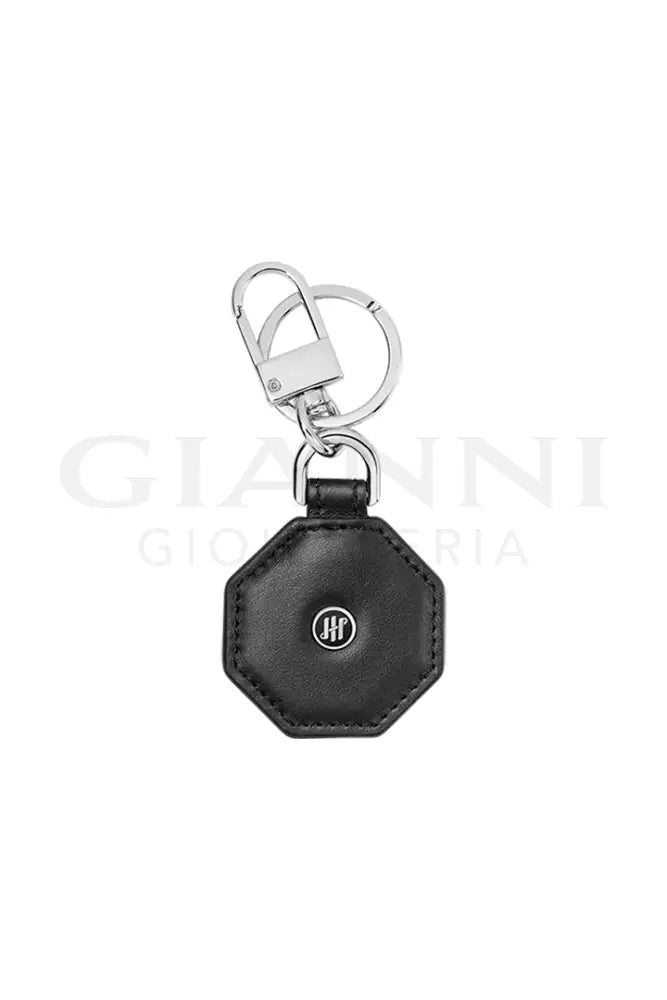 Portachiavi Montegrappa - Signet Series Otto Pelle Liscia Nera - Portachiavi