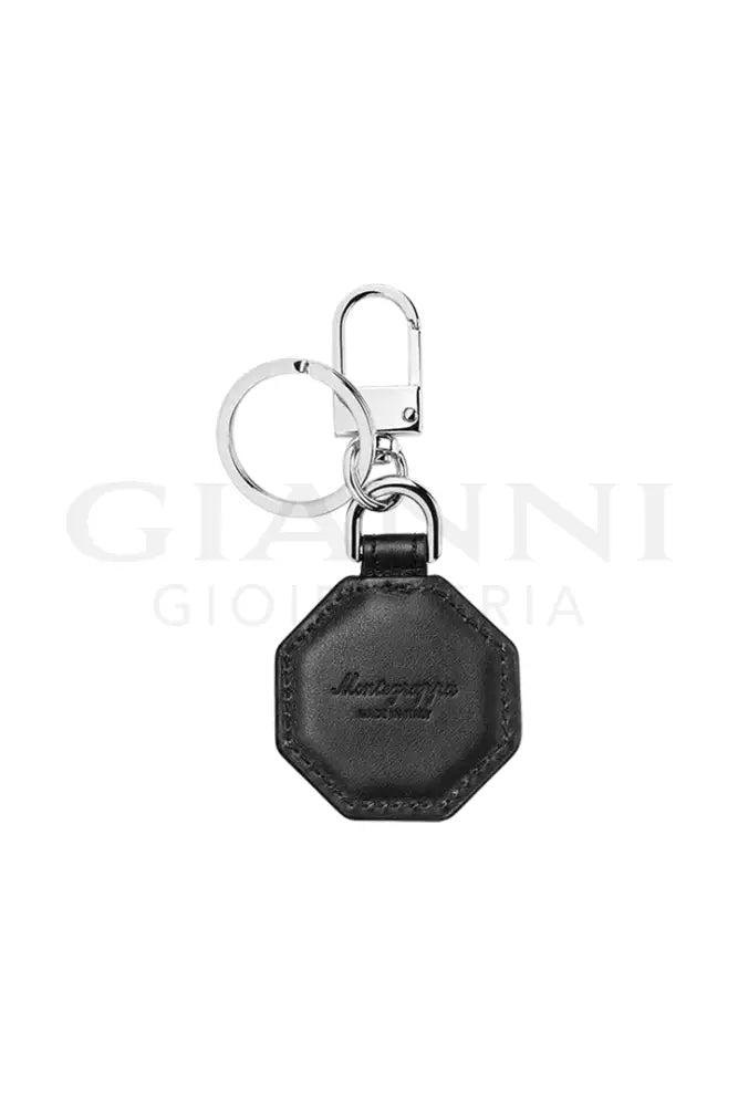 Portachiavi Montegrappa - Signet Series Otto Pelle Liscia Nera - Portachiavi