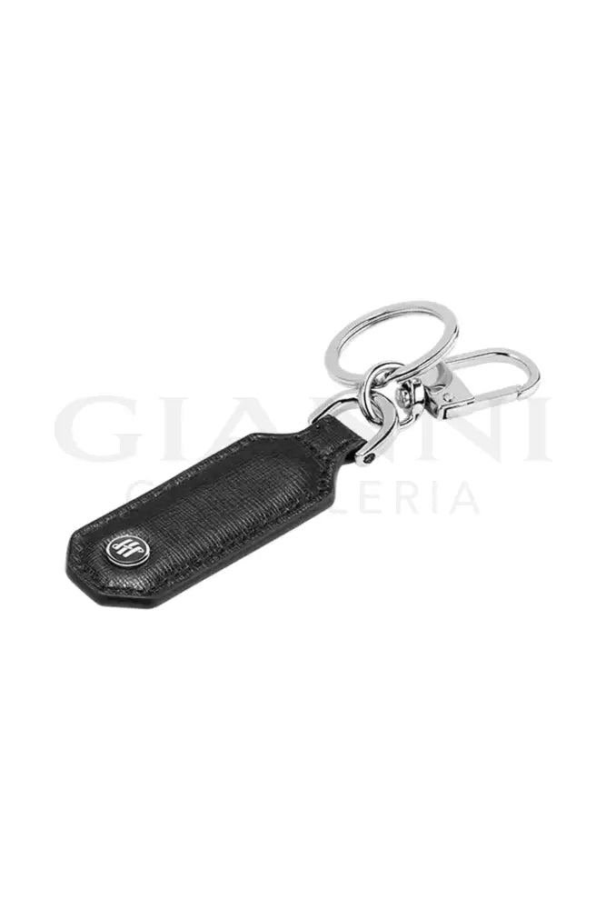 Portachiavi Montegrappa - Signet Series Rettangolare Pelle Saffiano Nero - Portachiavi