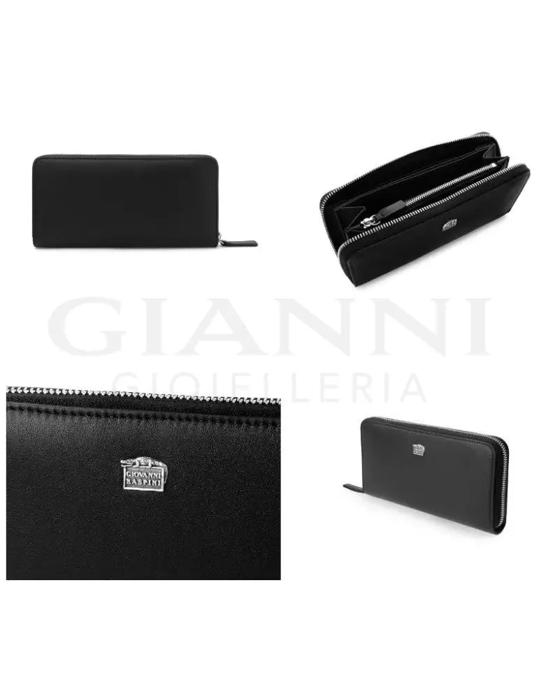Portafoglio Giovanni Raspini - Zip Grande Pelle Liscia - Portafoglio