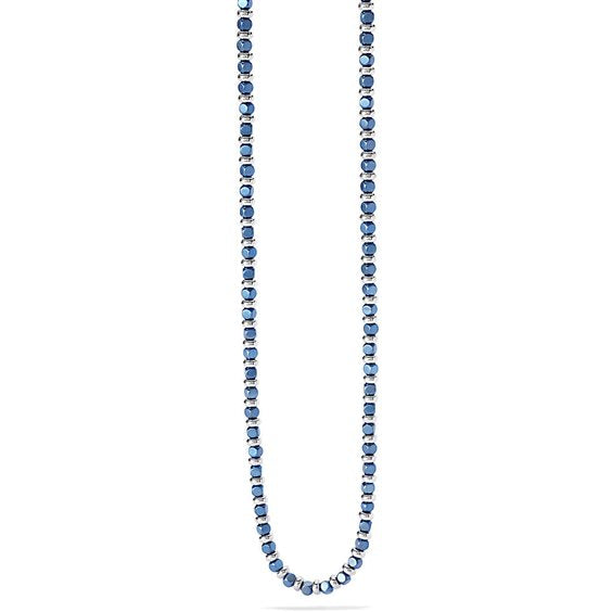 Girocollo Comete - Acciaio con Pvd Blu