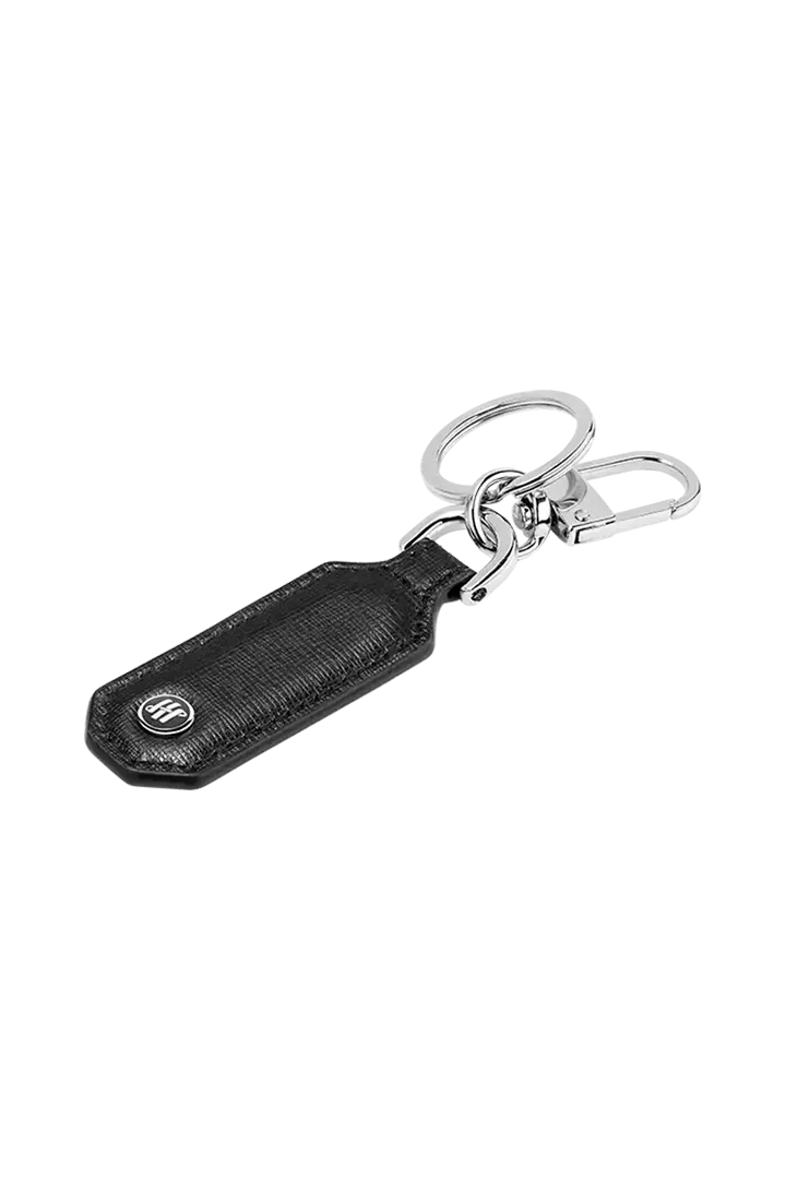 Portachiavi Montegrappa - Signet Series Rettangolare, Pelle Saffiano Nero