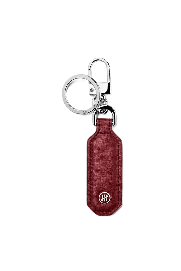 Portachiavi Montegrappa - Signet Series Rettangolare, Pelle Saffiano Bordeaux