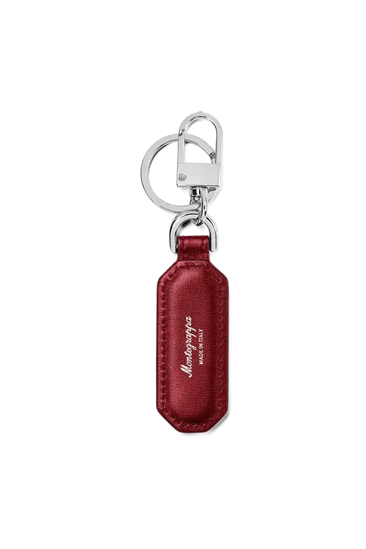 Portachiavi Montegrappa - Signet Series Rettangolare, Pelle Saffiano Bordeaux