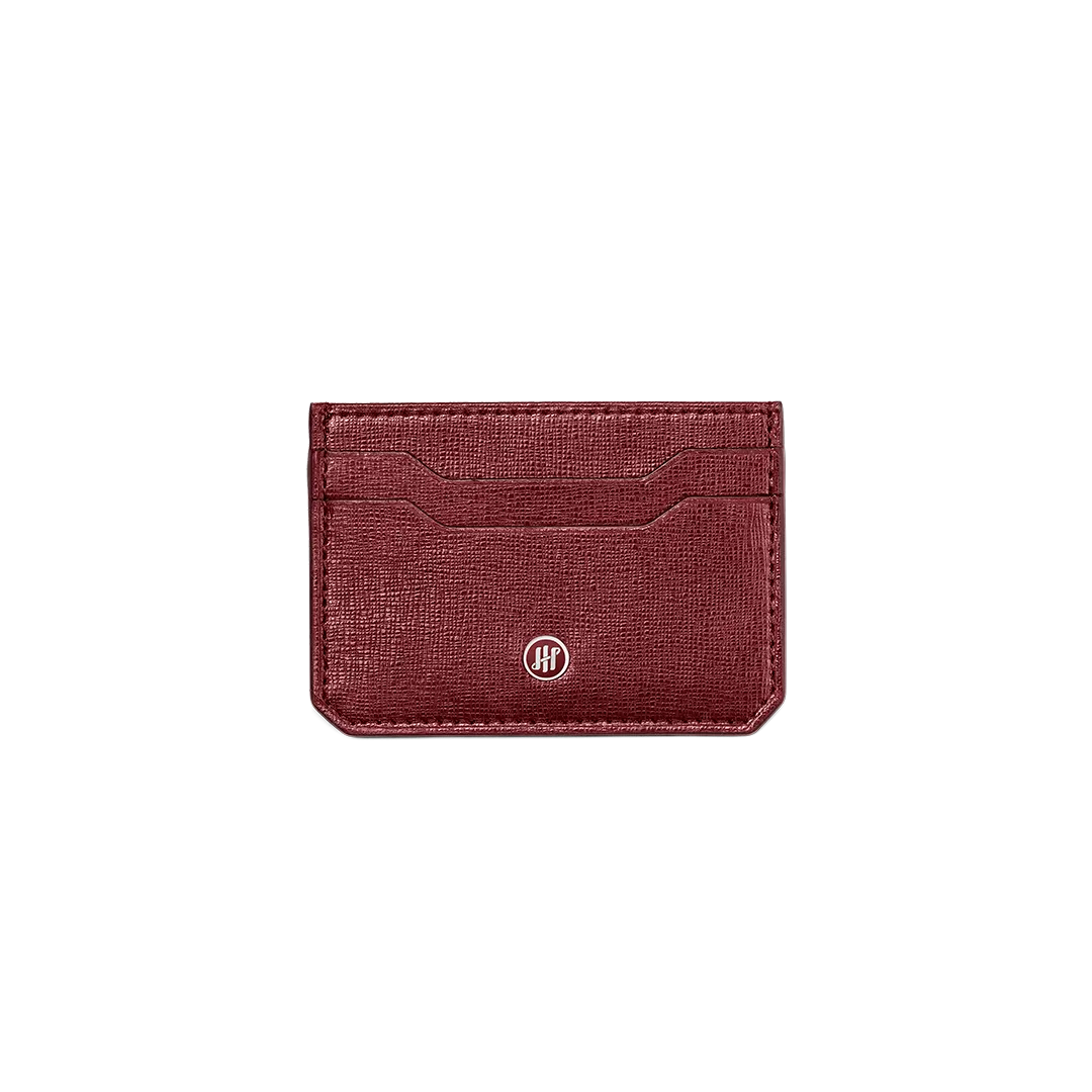 Portacarte Monegrappa - Signet Series, 2+2 CC, Pelle Saffiano Bordeaux