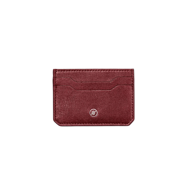 Portacarte Monegrappa - Signet Series, 2+2 CC, Pelle Saffiano Bordeaux