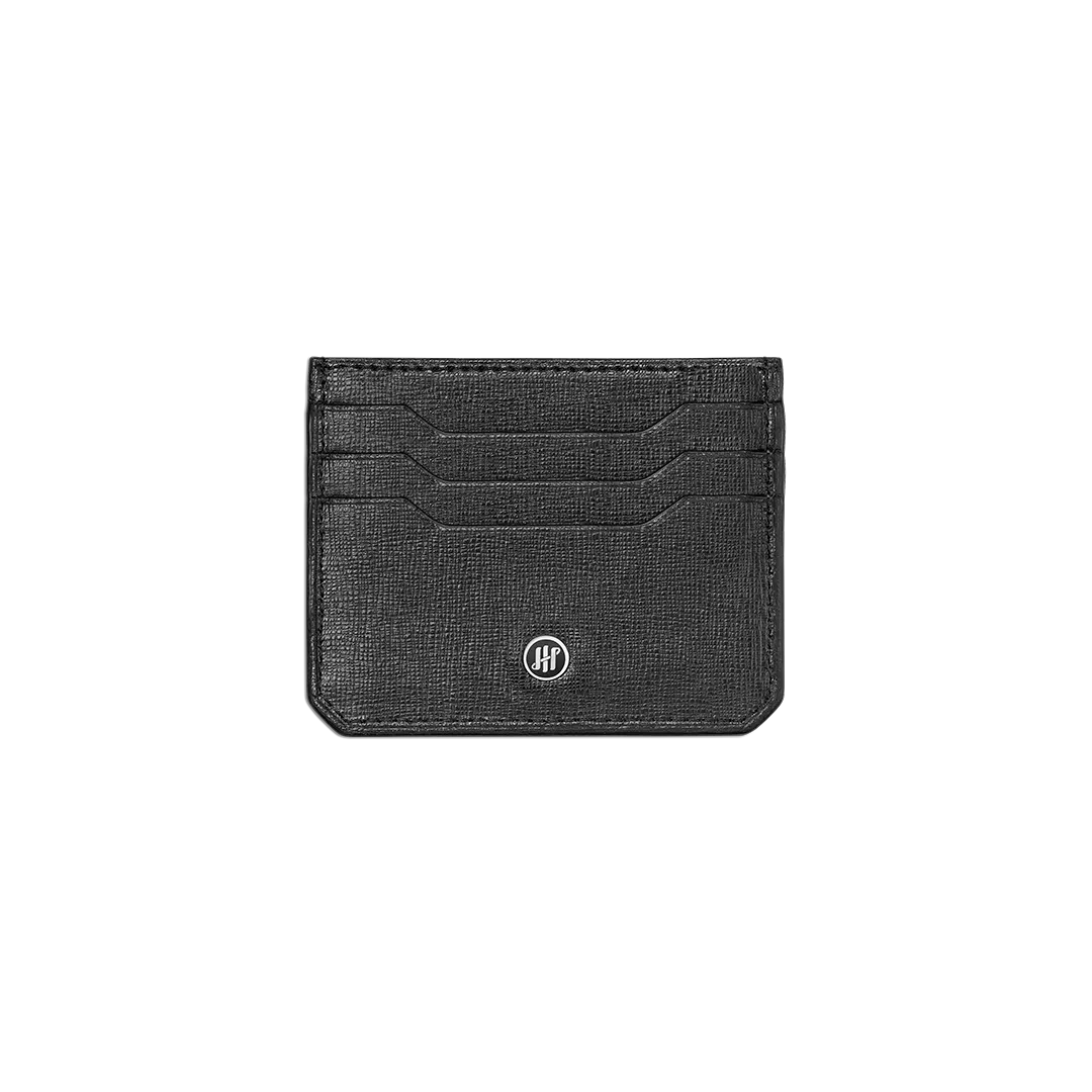 Portacarte Montegrappa - Signet Series 3+3 CC, Pelle Saffiano Nero